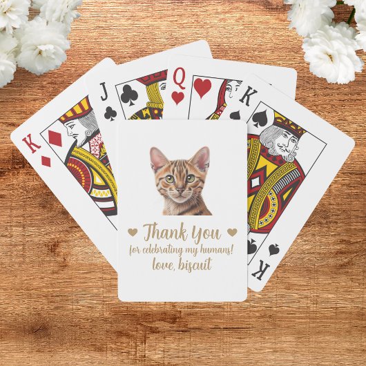 Cartes de jeu pour mariage en faveur de chat