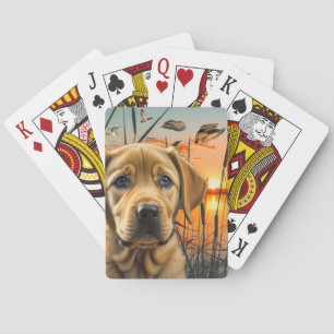 Cartes de jeu pour marionnettes jaunes du Labrador