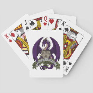 Cartes de jeu pourpres de crête de dragon de