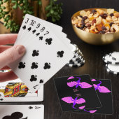 Cartes de jeu pourpres de monogramme de dragon (In Situ)