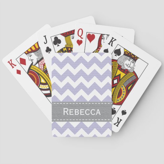 Cartes de jeu Purple Chevron Bicycle® (dos)
