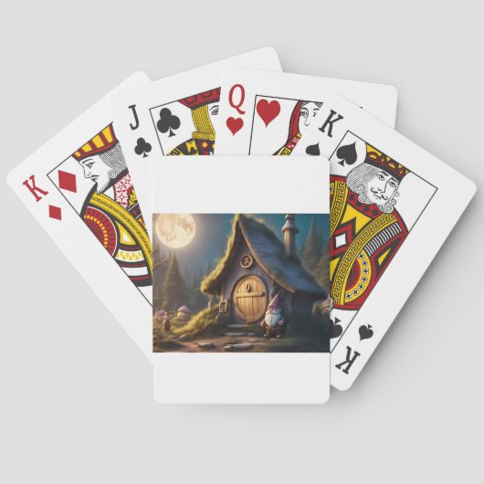 Cartes de jeu régulières avec conception de gnome (dos)