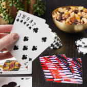 Cartes de jeu rouge blanc et bleu classique (In Situ)