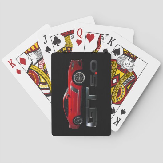 Cartes de jeu rouge Mustang (dos)