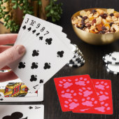 Cartes de jeu rouge Pink Paws (In Situ)