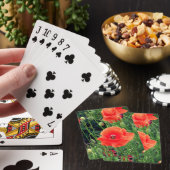 Cartes de jeu rouges de pavot (In Situ)