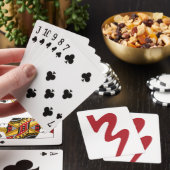 Cartes de jeu rouges et blanches de logo de BMB (In Situ)