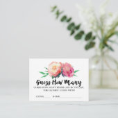 Cartes de jeu Rustic Flower Guess How Many Kisses (Debout devant)