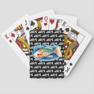 Cartes de jeu - série aquarelle : Koi Fish