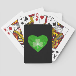 Cartes de jeu shamrock Coeur Noir