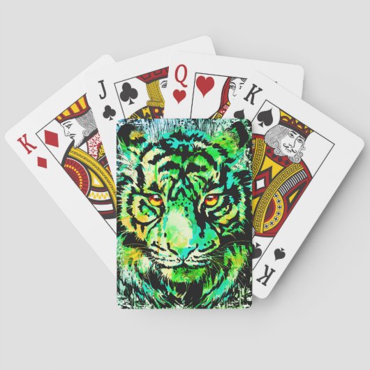 Cartes de jeu Tiger Vert - Cartes de jeu Tiger (dos)