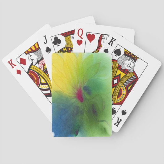 Cartes de Jeu Triflower Jaune (dos)