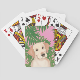Cartes de jeu Tropical Rose avec un joli laboratoi