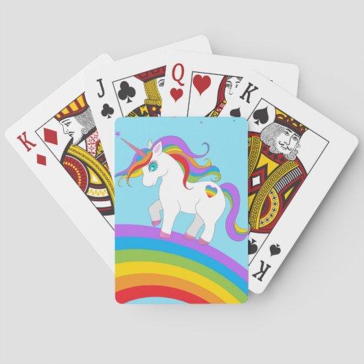 CARTES DE JEU UNICORN RAINBOW (dos)