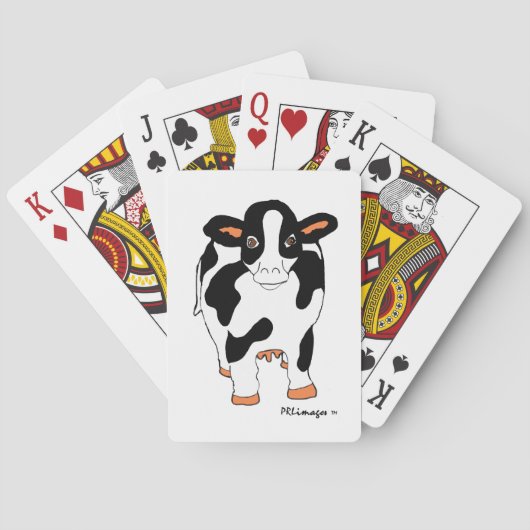 Cartes de jeu Vache Noire et Blanc (dos)
