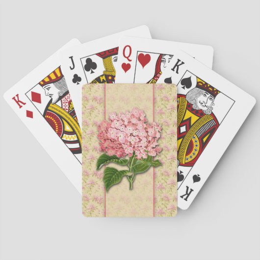Cartes de jeu vintage Hydrangeas (dos)