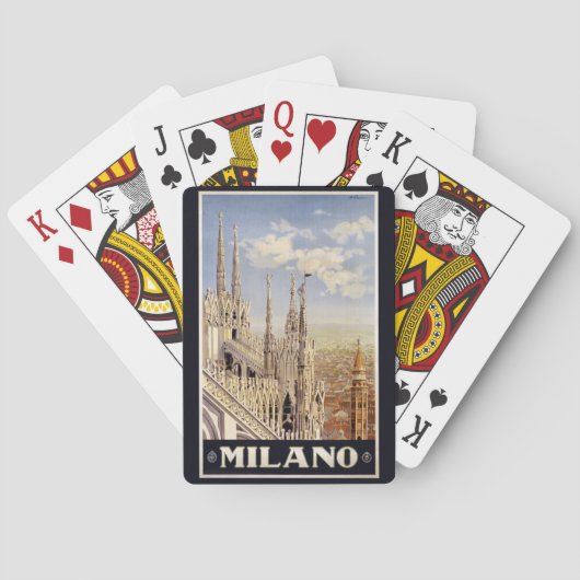 Cartes de jeu vintages de Milan Milan Italie (dos)