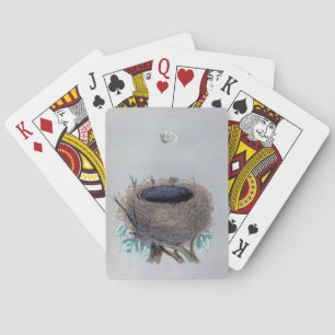 Cartes de jeu vintages de nid