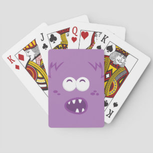 Cartes de jeu Visage Monster Violet