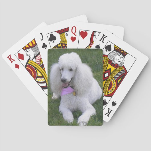 Cartes de jeu White Standard Poodle (dos)