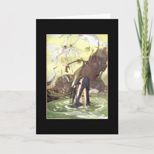 Cartes de jeune fille de cygne