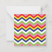 Cartes de jointure de cadeau de Chevron de couleur (Dos)