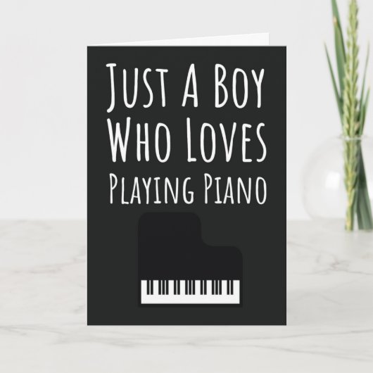 Cartes de Joueur de Piano Mignon pour Bébés Garçon (Devant)
