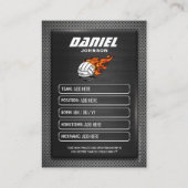 Cartes de Joueur Volley-ball Personnalisées (Dos)