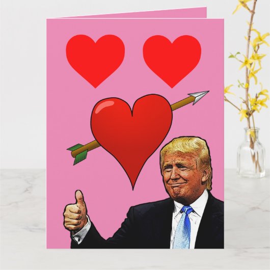 CARTES DE JOUR DE DONALD TRUMP VALENTINE (Fleur jaune)