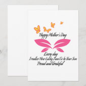 cartes de jour de mère heureuse (Devant / Derrière)