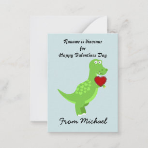 Cartes de jour de Valentines de dinosaure à