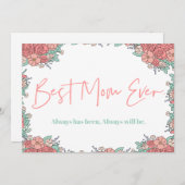 Cartes de jour des mères Botanique mignonne Sentim (Devant / Derrière)