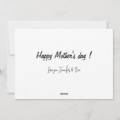 Cartes de jour des mères Botanique mignonne Sentim (Dos)