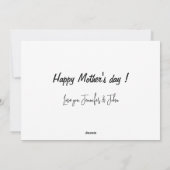 Cartes de jour des mères Botanique mignonne Sentim (Dos)