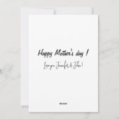 Cartes de jour des mères Citation simple (Dos)