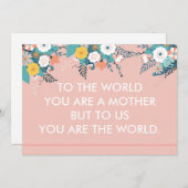 Cartes de jour des mères Citer Sentiments (Devant / Derrière)