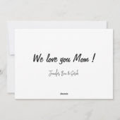 Cartes de jour des mères Citer Sentiments (Dos)