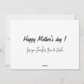 Cartes de jour des mères Citer Sentiments (Dos)