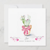 Cartes de jour des valentines mignonnes Cactus de (Devant)