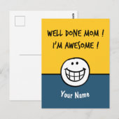 Cartes de jour pour mères amusantes maman (Devant / Derrière)