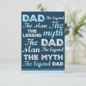 Cartes de jour pour pères amusantes Typographie Vi (Debout devant)