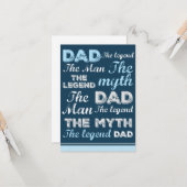 Cartes de jour pour pères amusantes Typographie Vi (Devant/Arrière en situation)