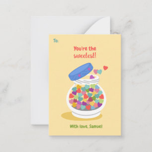 Cartes de jour Valentines Coeurs de bonbons - Bonb