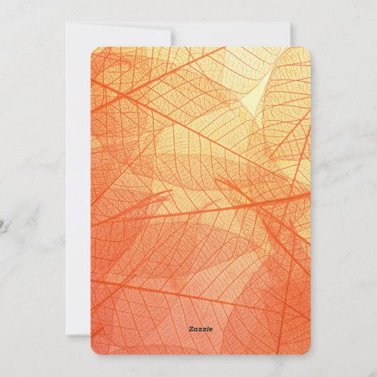 Cartes de Joyeuses Fêtes d'Automne - Invitations d (Dos)