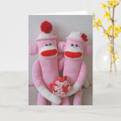 Cartes de K&K Sock Monkeys (Fleur jaune)