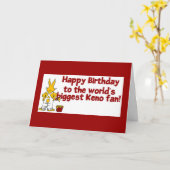 Cartes de Keno : Fan de Keno de joyeux (Fleur jaune)