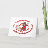 Cartes de Keno : message à ma mère affectueuse de (Devant)