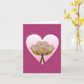 Cartes de la fête des mères avec tulipes élégantes (Fleur jaune)