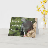 Cartes de la Fête des Mères de Pigeon Funky (Fleur jaune)