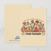 Cartes de la Journée des Enseignants (Devant / Derrière)